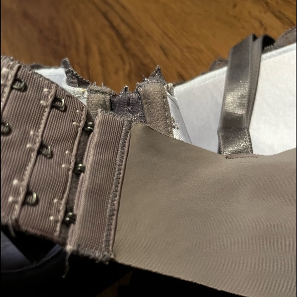 Grey Floral Print Bra - Picture 4 of 5